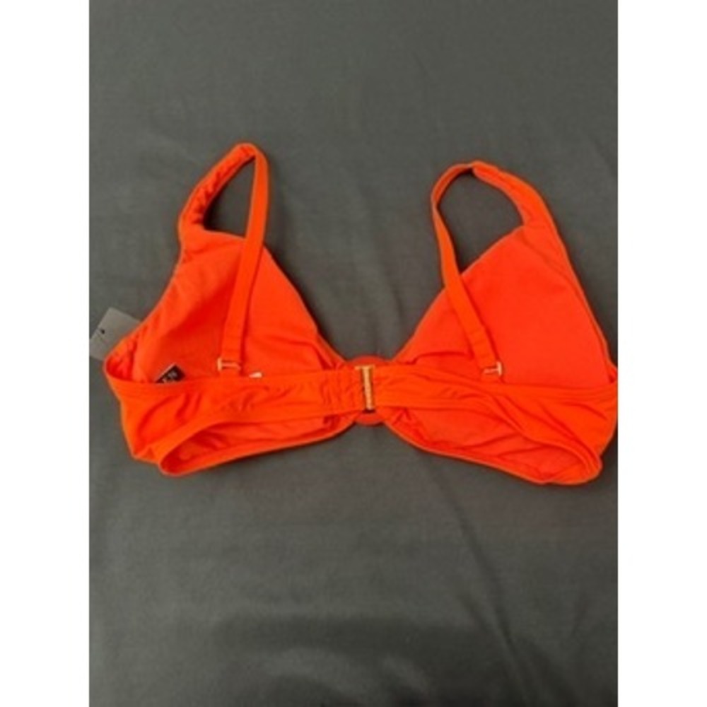 NWT Lauren Ralph Lauren Bikini Top Women Orange O-Ring Triangle 6 $95 - Picture 5 of 7